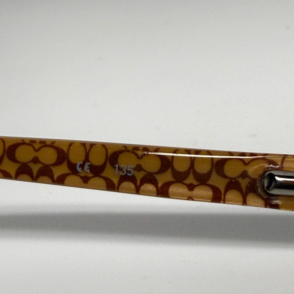 Coach Isabella 512 Tortoise‎ Eyeglass Frames Women 135 Brown Signature Pattern